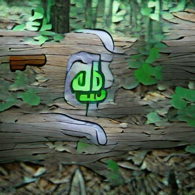 Dollar in the woods