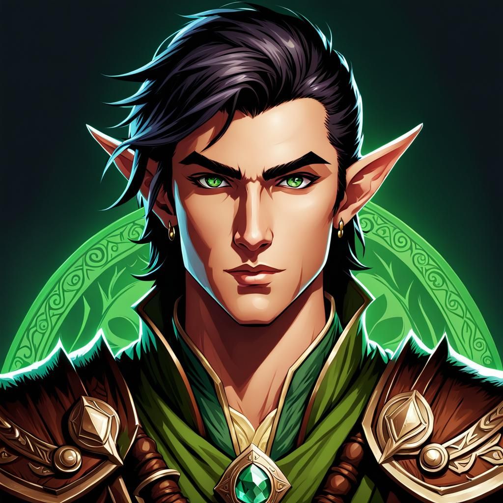 Half-elf druid, comic, digital art - AI Generated Artwork - NightCafe ...