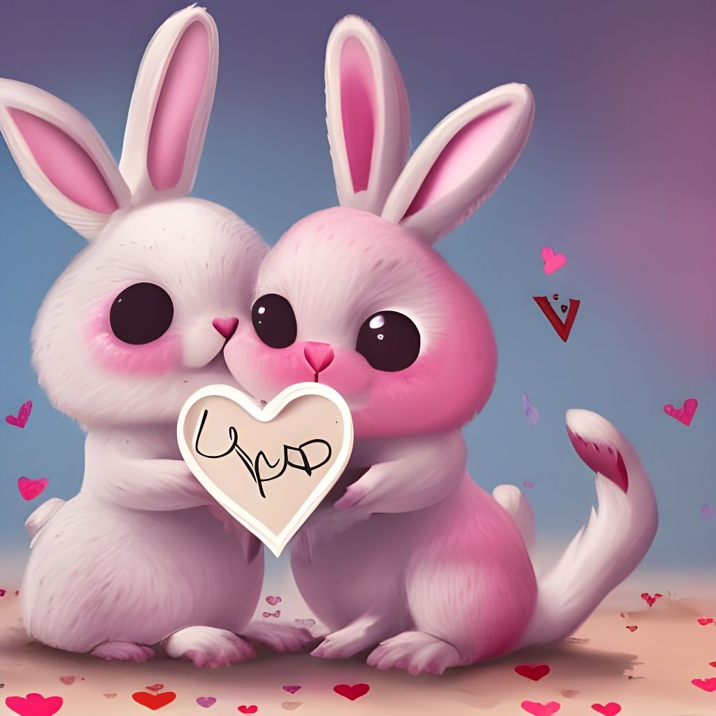 Bunny Love - AI Generated Artwork - NightCafe Creator