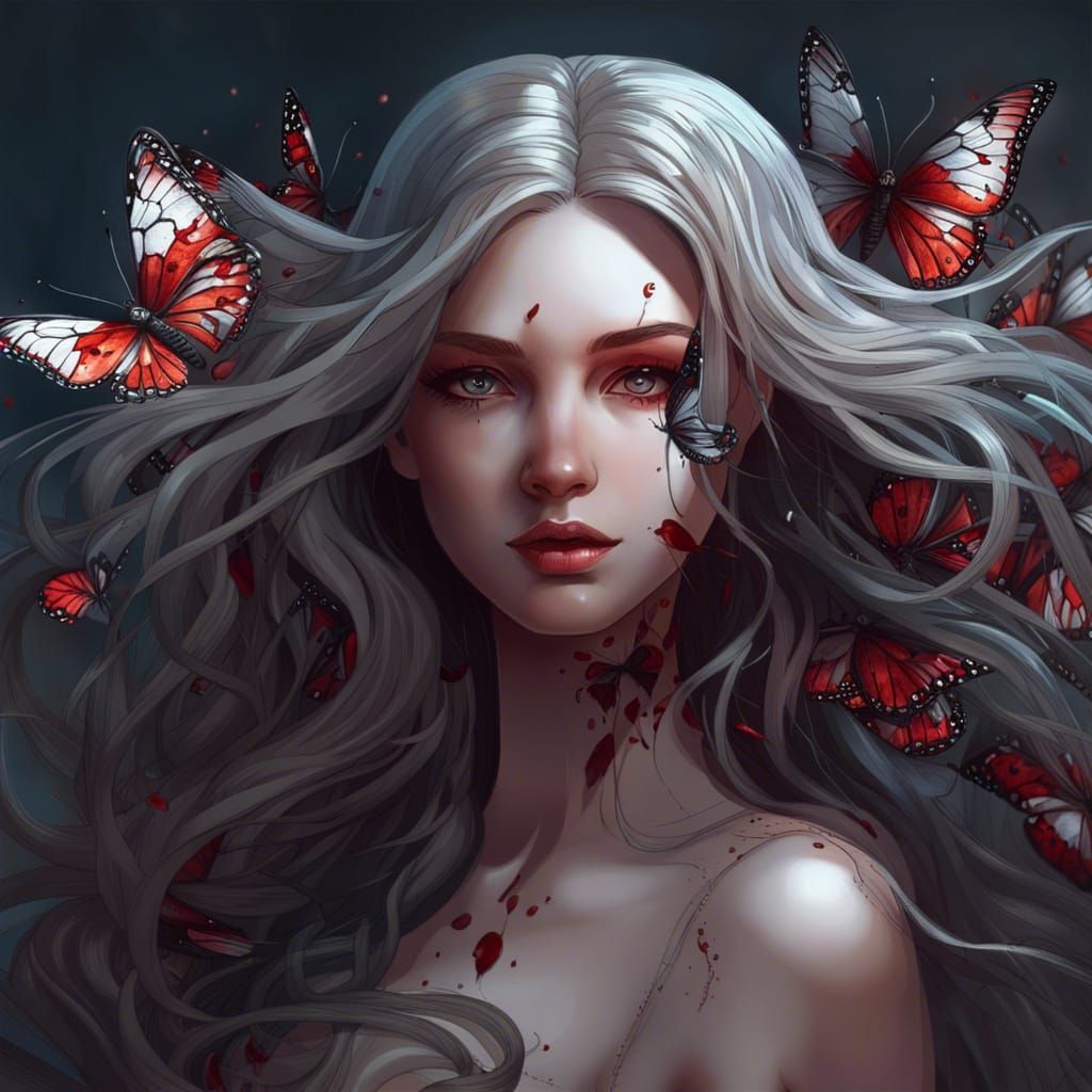 Bloody Butterfly - AI Generated Artwork - NightCafe Creator