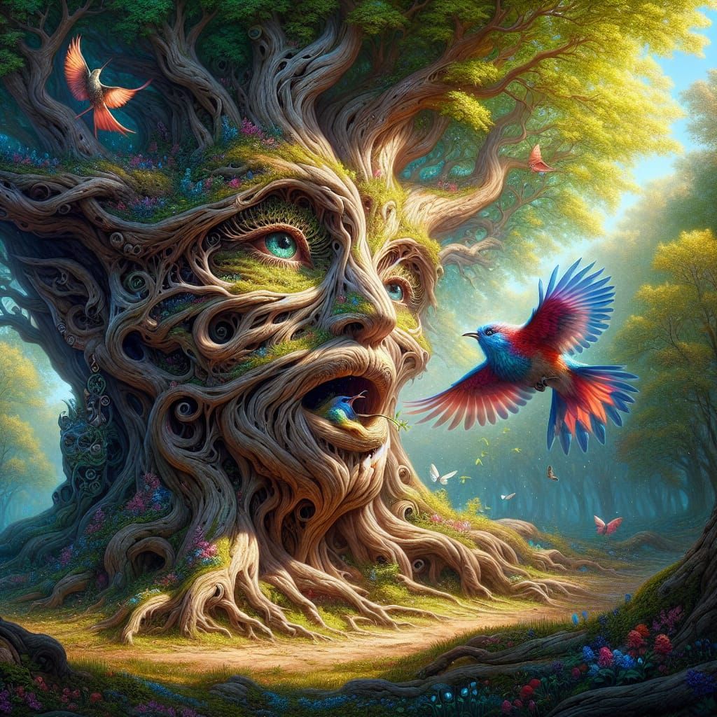 a tree , if You look closer it looks like a woman