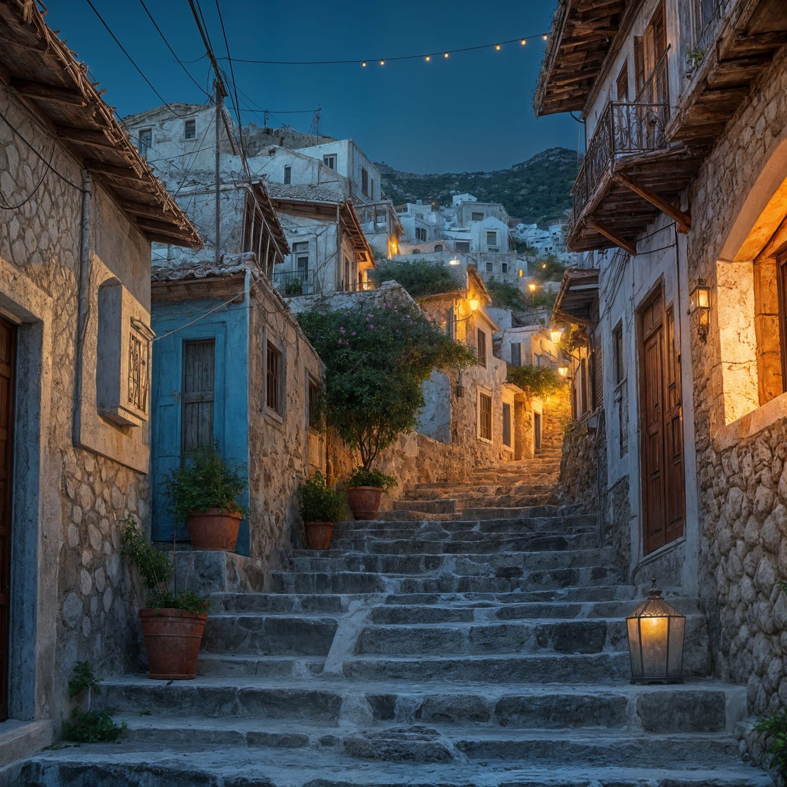  white-washed traditional Greek island seaside village  by @SummaNullaOne