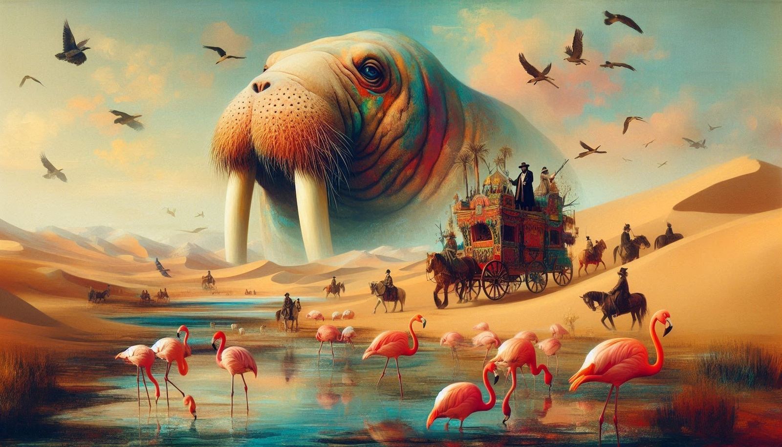 Flamingos  by @Margot