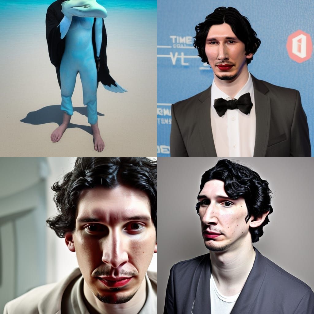 Adam Driver as a hammerhead from Oz AI Generated Artwork NightCafe Creator