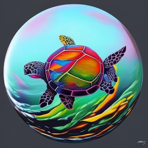Turtle crystal sphere