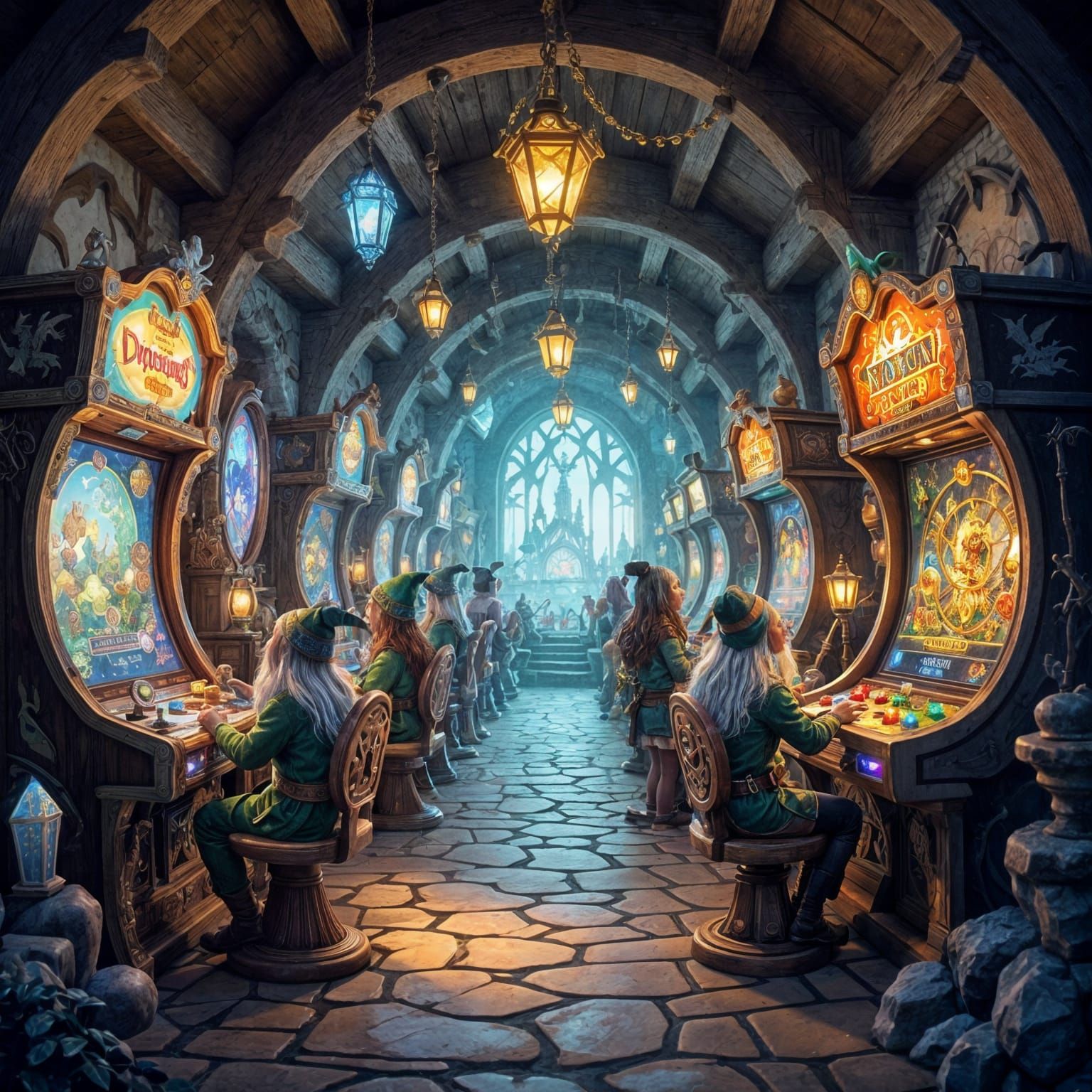 Fantasy Kingdom Arcade

A magical arcade built from spellbound wood and glowing crystals. Joysticks shaped ...  by @Zacharo