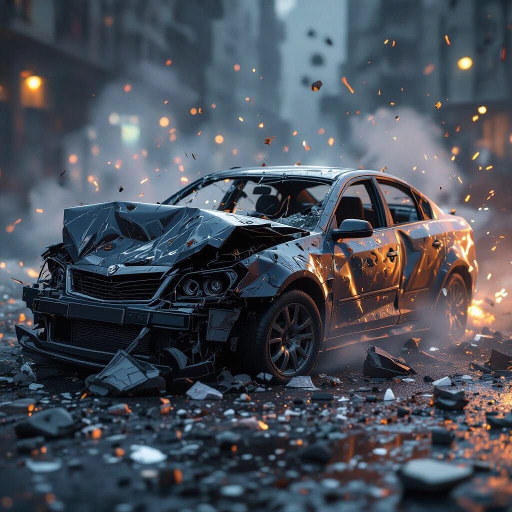 Catastrophic Car Crash in Epic 3D Style