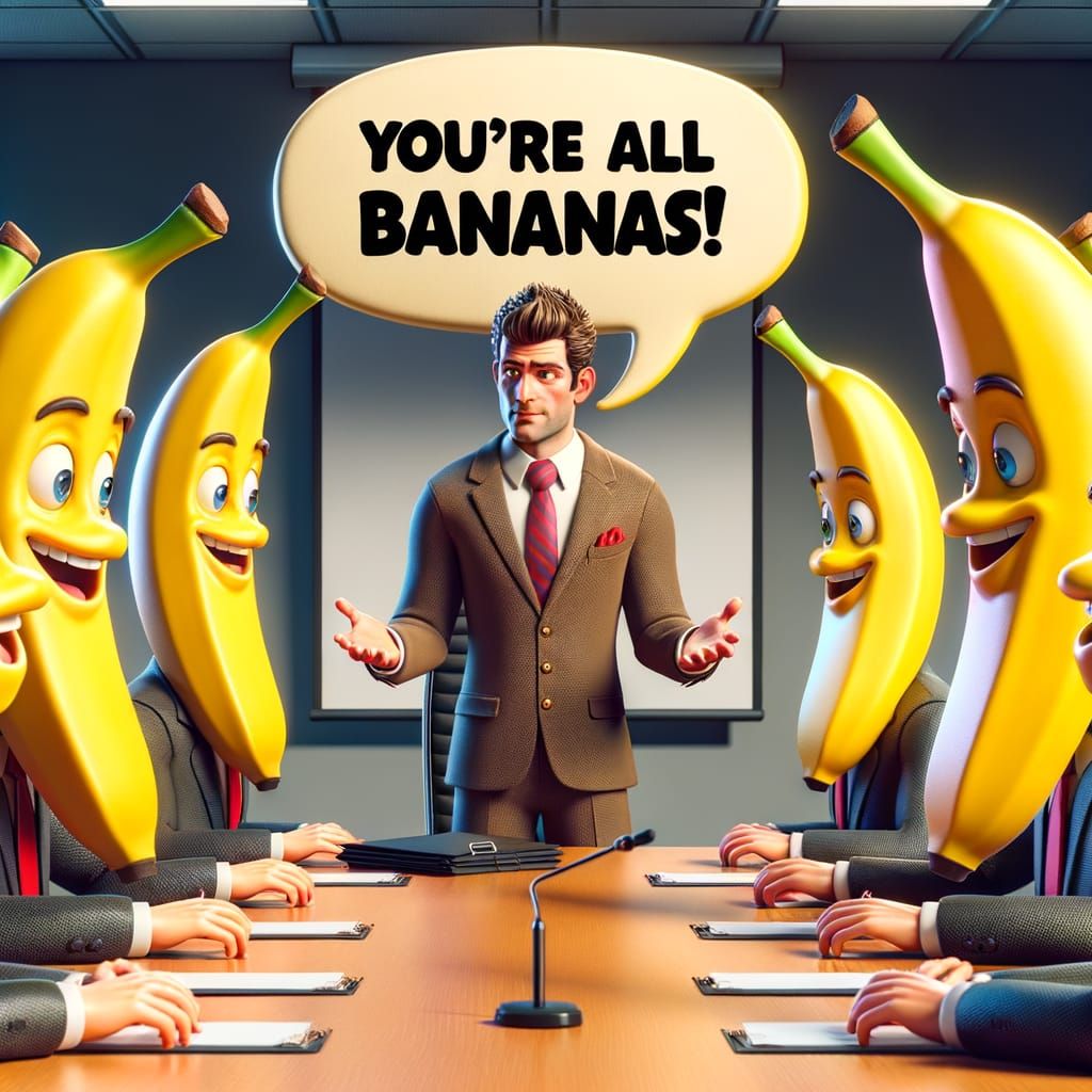 “You're All Bananas!“  by @Schmooz
