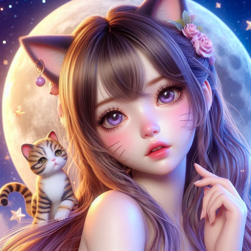 🌕🐱💜