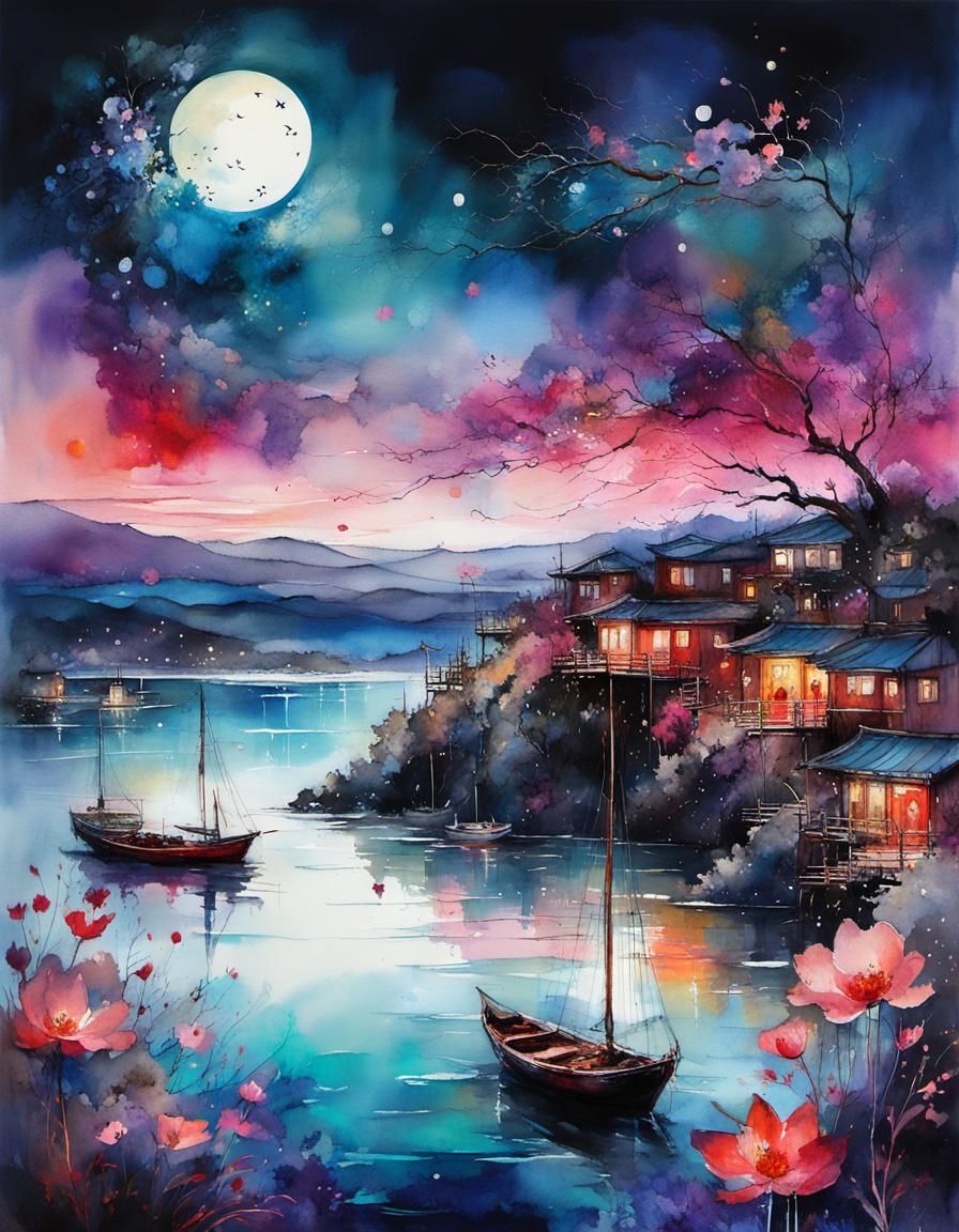 Harbor Nighttime Magic