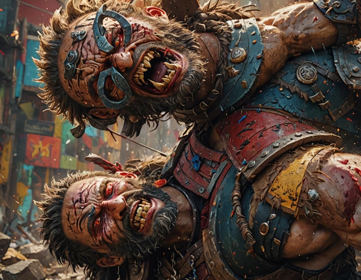 Two angry berserker