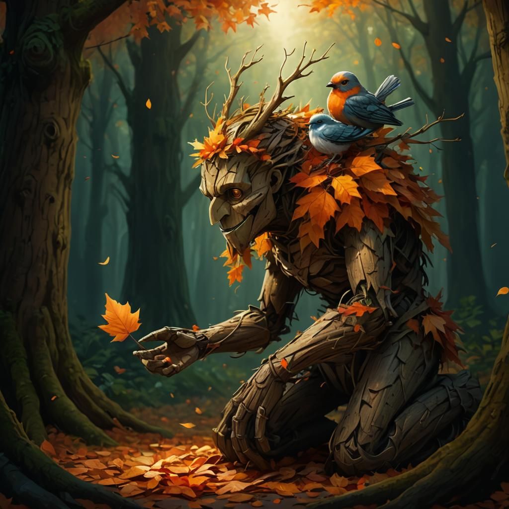 Tree golem making nest  by @David Myers