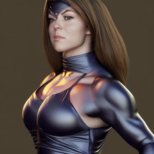 Christa Bauch German female bodybuilder as Super Sentai Vill...