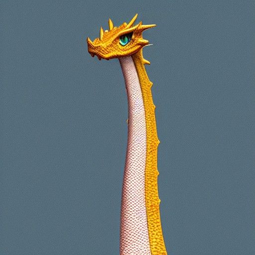 a Dragon with a very long neck