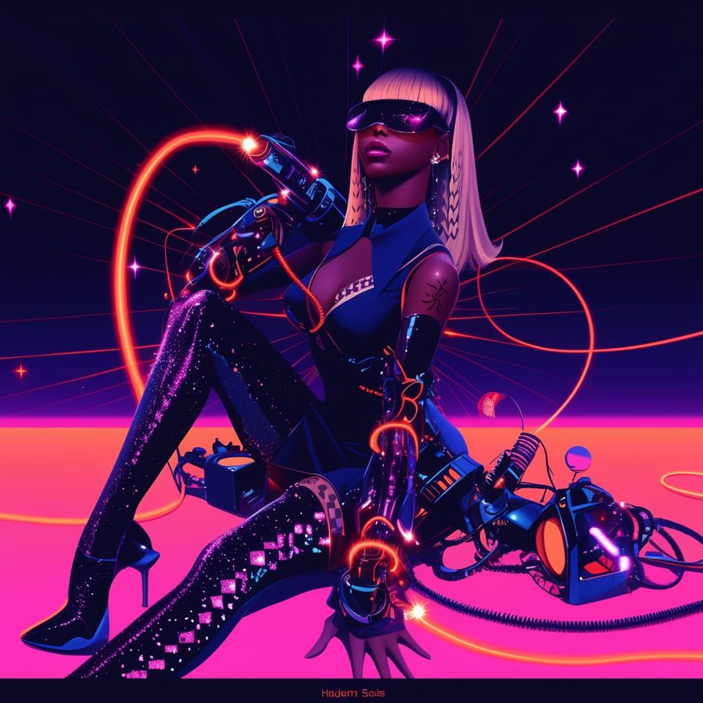 Nostalgic Neon Purrfection