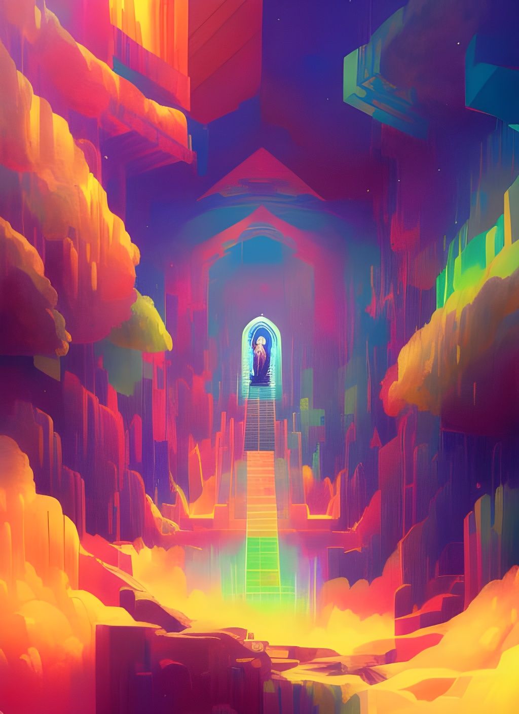 Prism Catacombs - AI Generated Artwork - NightCafe Creator