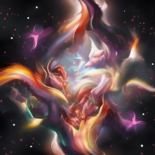 dragons made of stars