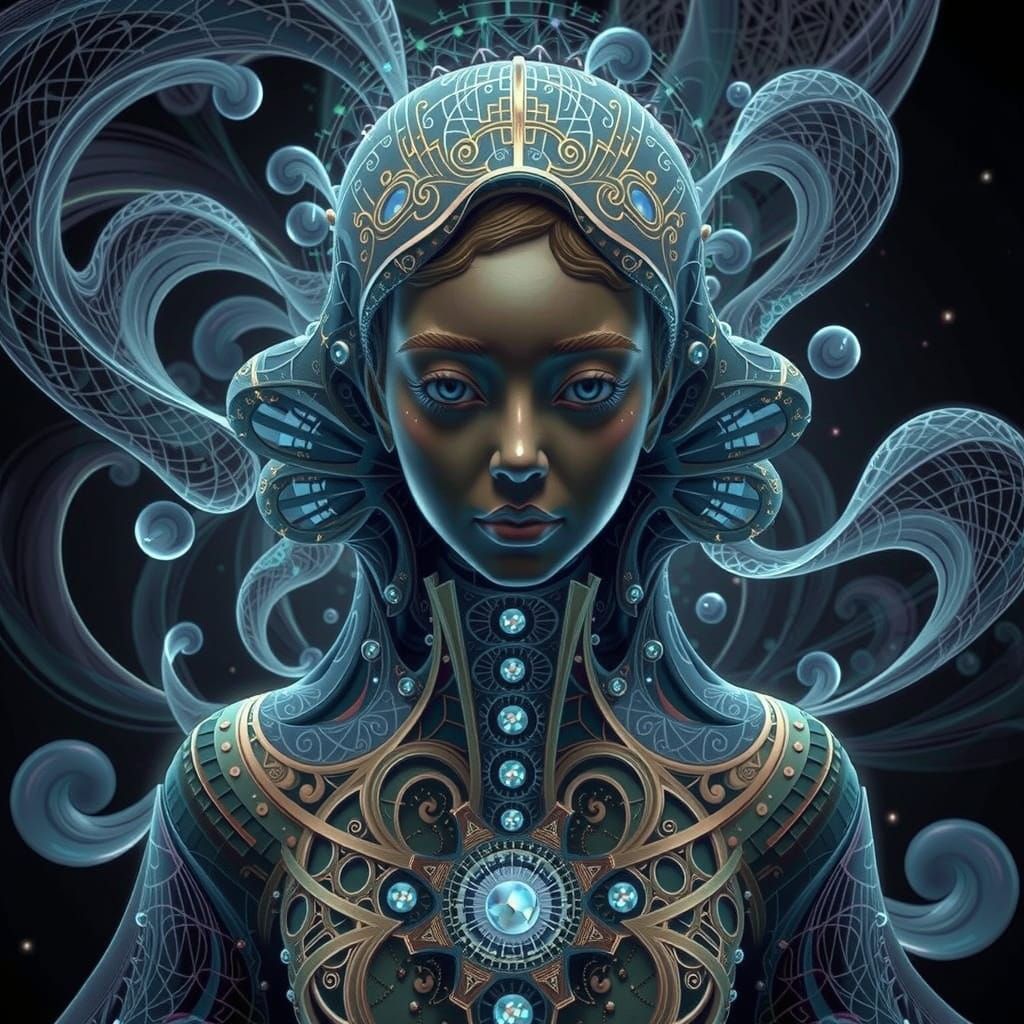 Fractal Cityscape in Abstract 3D Shading