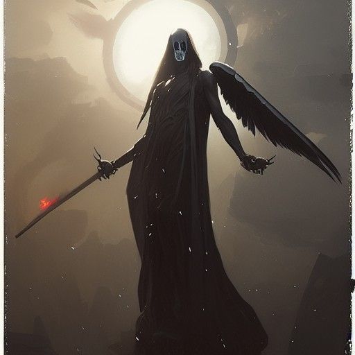 Thanatos the angel of death sinister by Greg Rutkowski