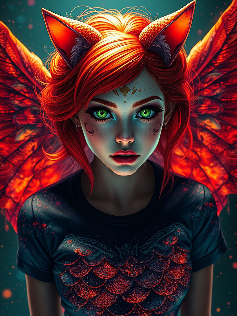 Mermaid (Brave), Red On Green #3
