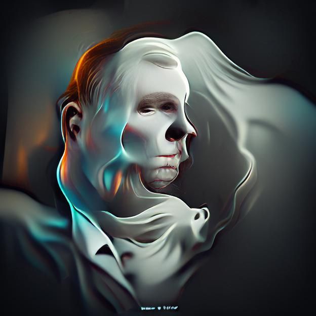 Ghostly pale portrait of death #film 8K 3D 8k resolution dig...