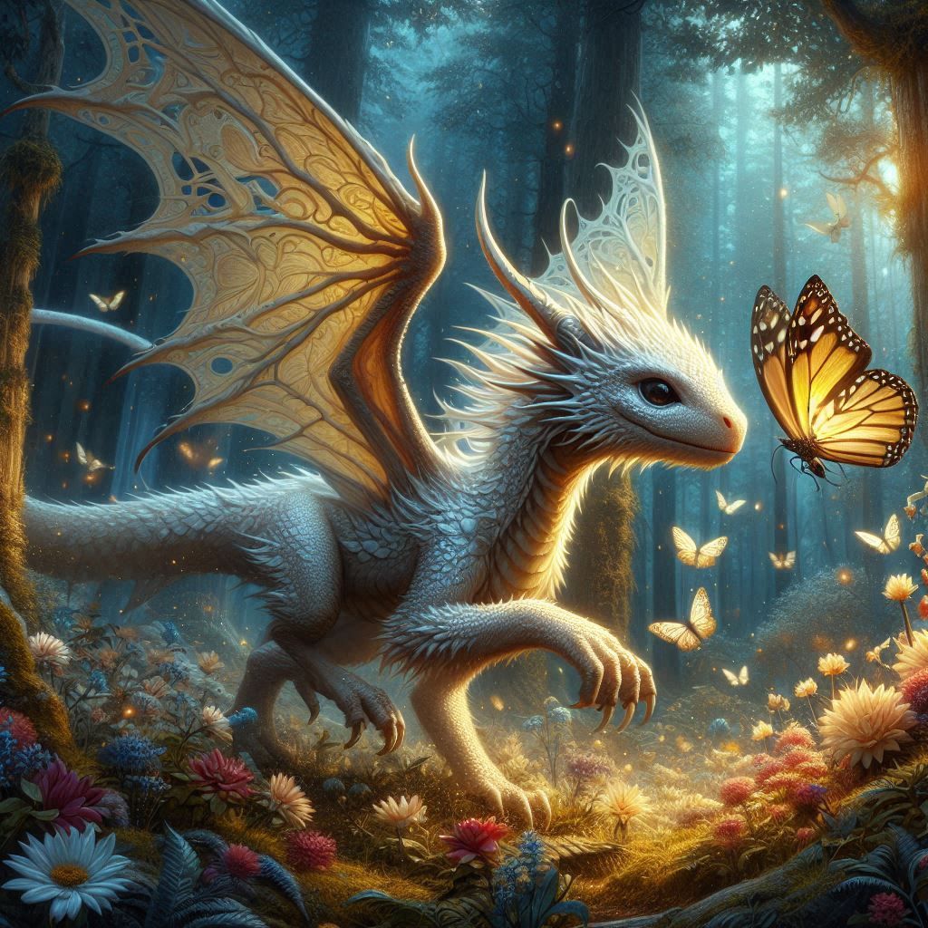 Dragon and butterflies 2