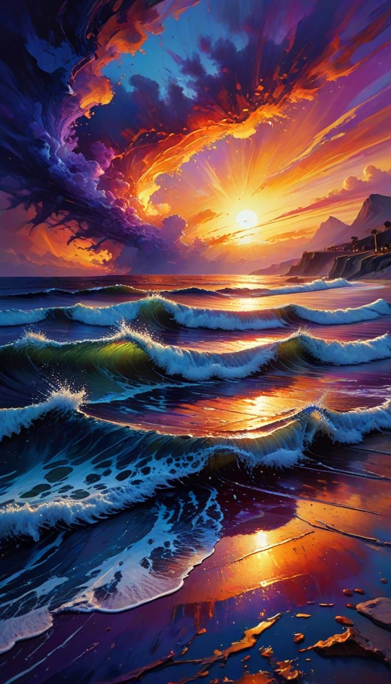 Sunset at the seashore  by @JPK