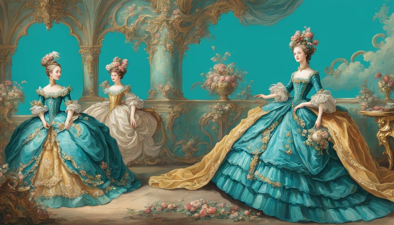 Rococo, rococo style ball,  by @EvkaJirik