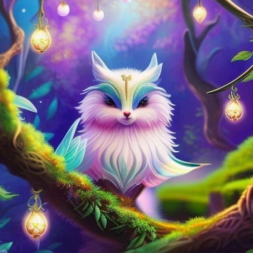 Enchanting Forest with Fairy Owl Seraphina - AI Generated Artwork ...