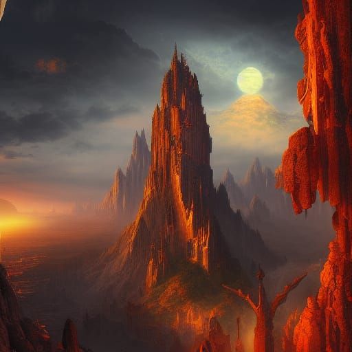 Montañas al atardecer