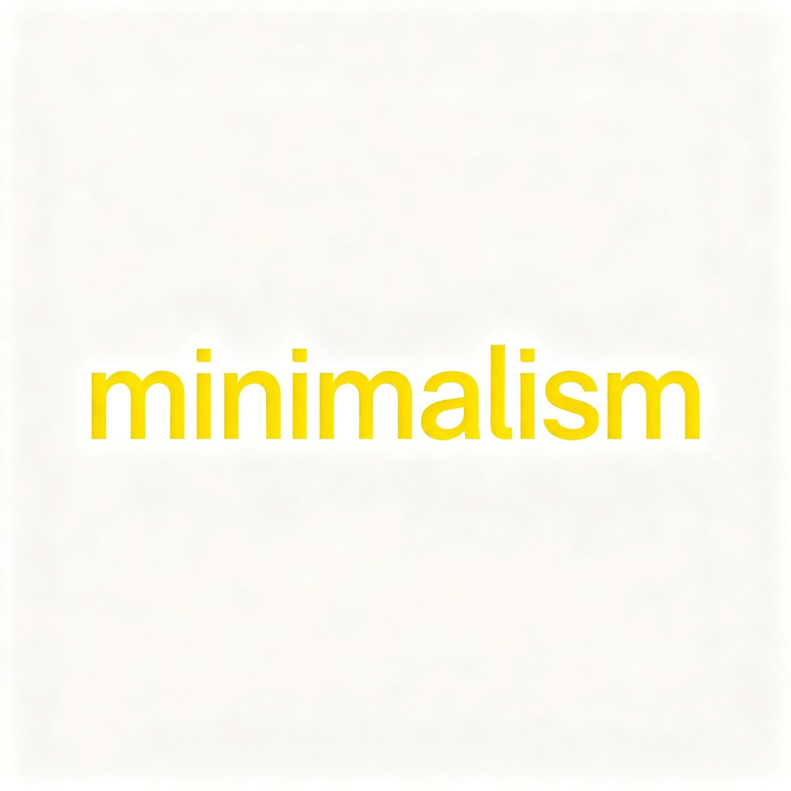 Minimalist Yellow Text On White Background