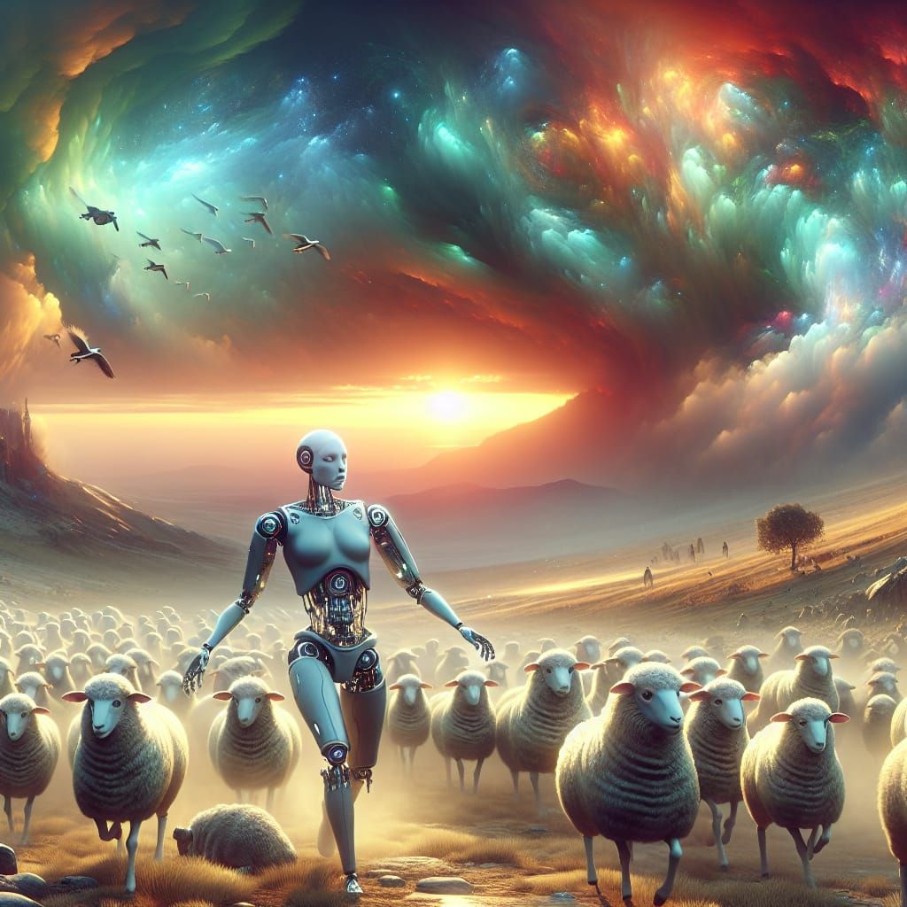 An android herding electric sheep
