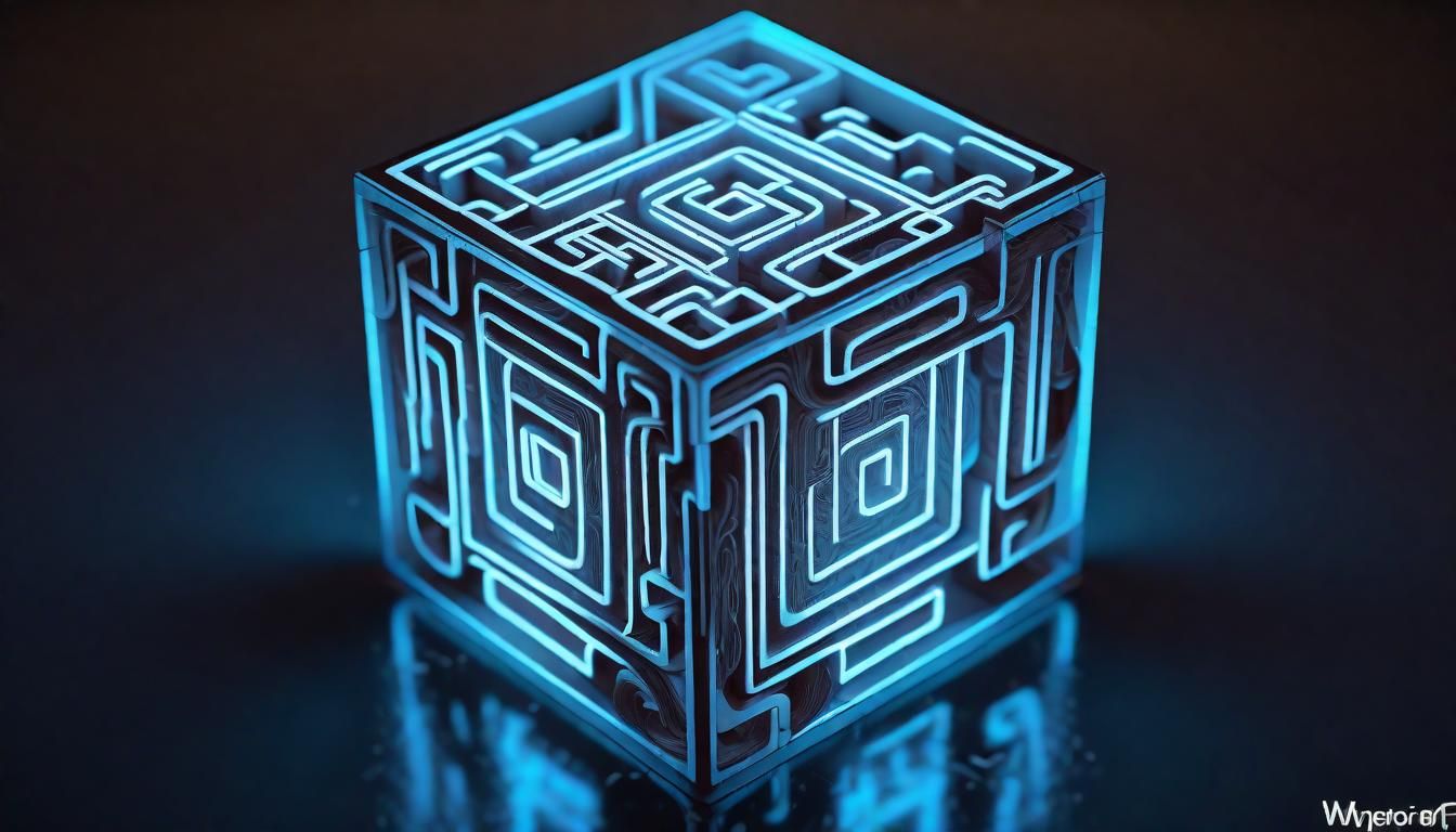 luminescent tubular maze cube - AI Generated Artwork - NightCafe Creator