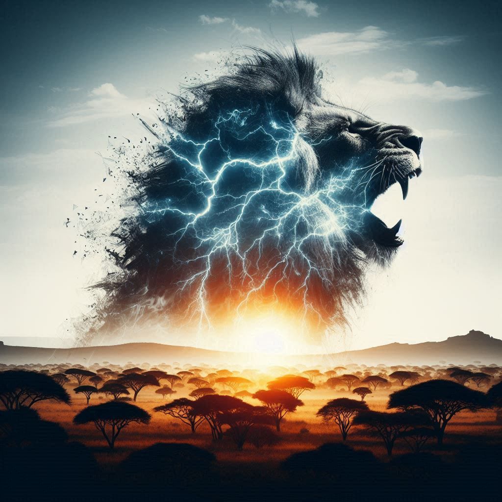 Roaring lion