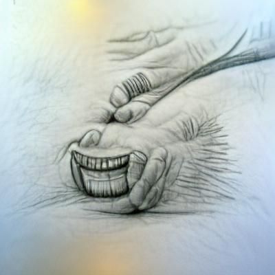 What does a tickle look like? pencil sketch