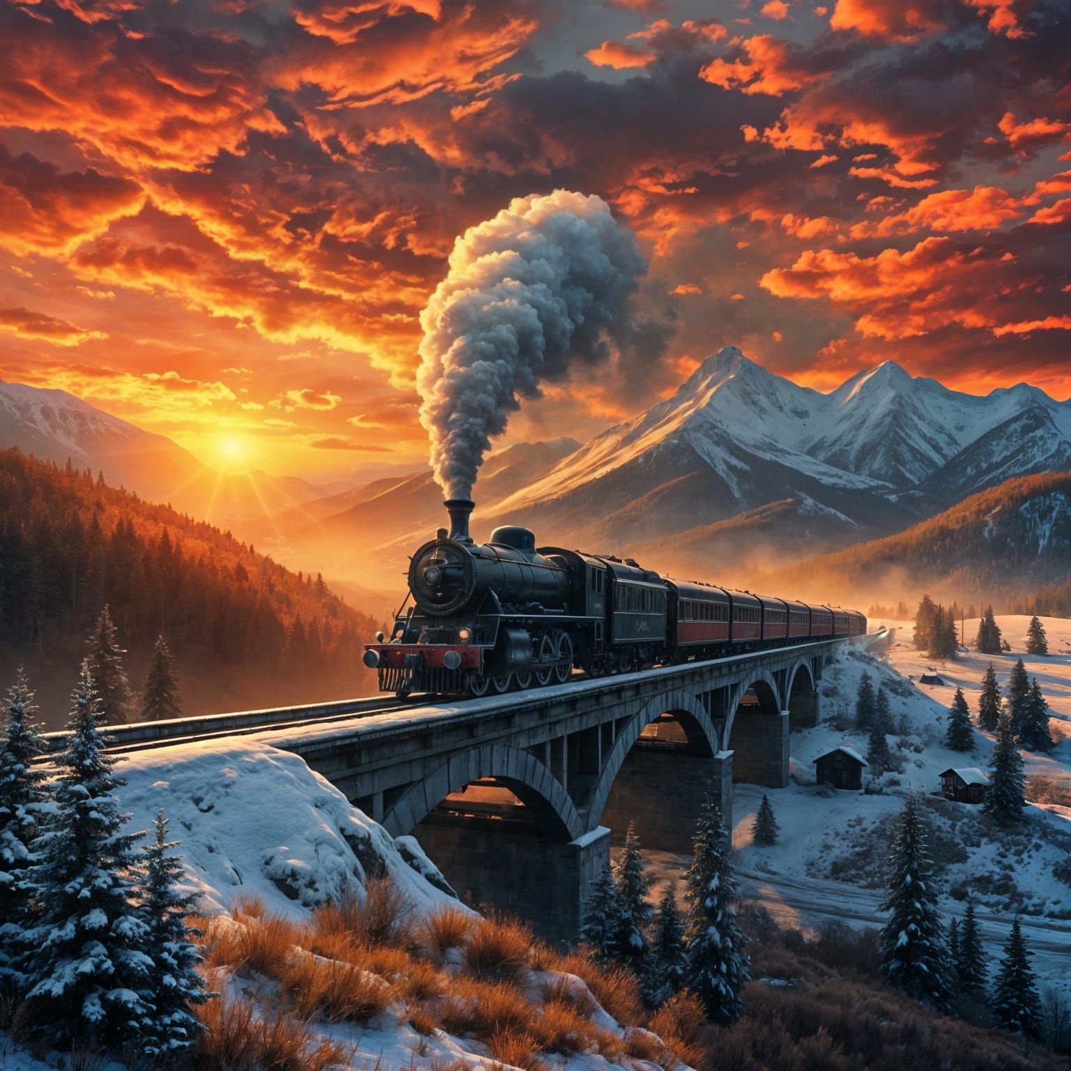  steam train   by @Arturo