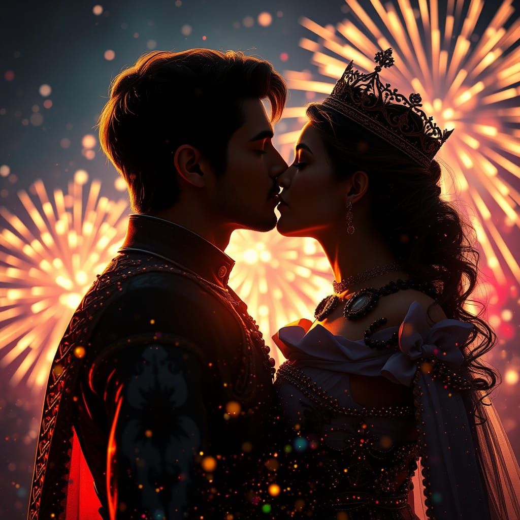 Ringing in the new year with a royal kiss.  by @NSArt