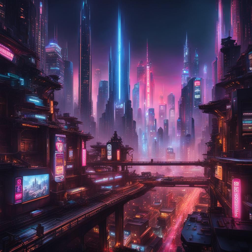 Futuristic City #1 - AI Generated Artwork - NightCafe Creator