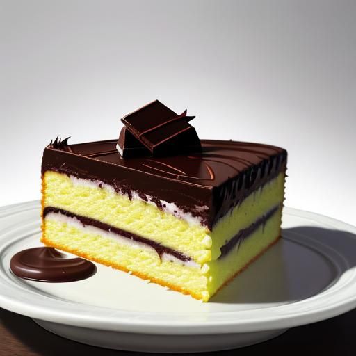 A sweet corn layered cake with chocolate cream