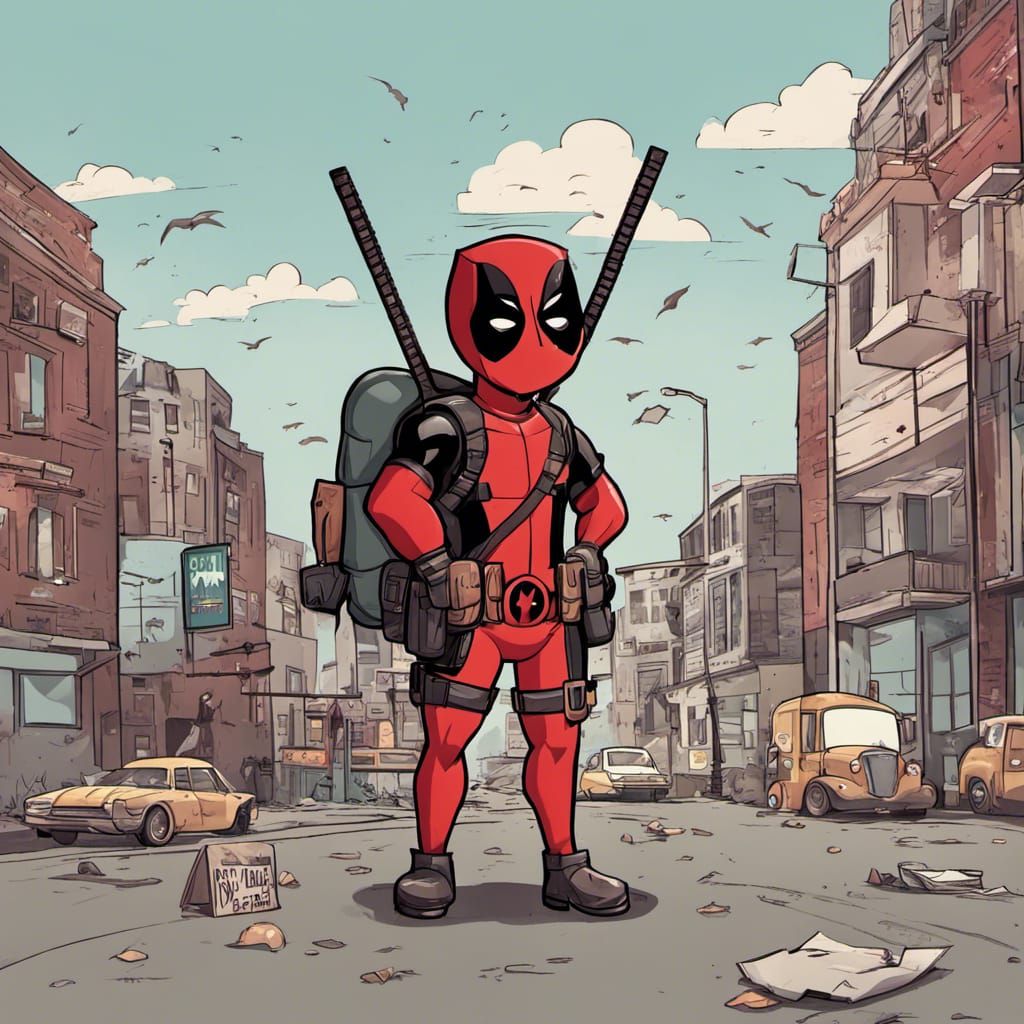 Deadpool enjoying his chimichangas - AI Generated Artwork - NightCafe  Creator