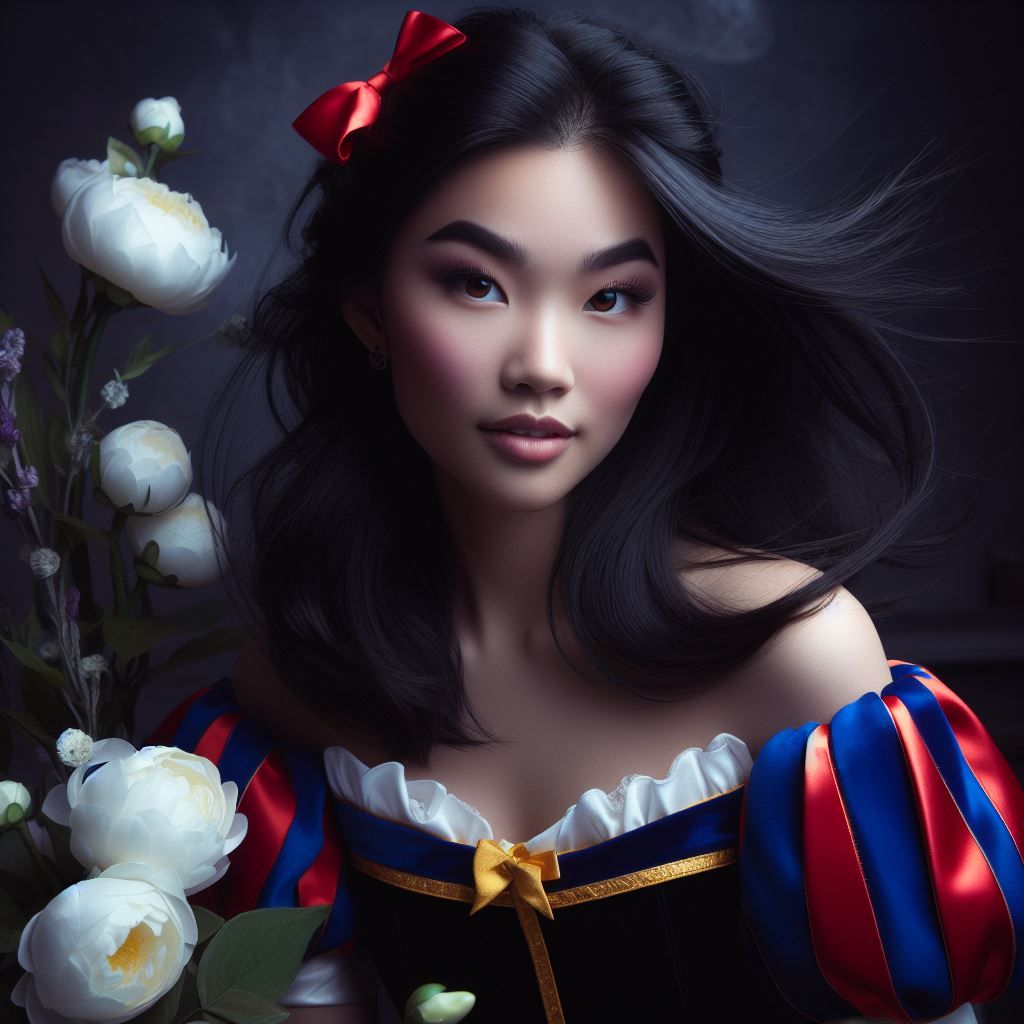 Mulan Wearing Snow White's Dress