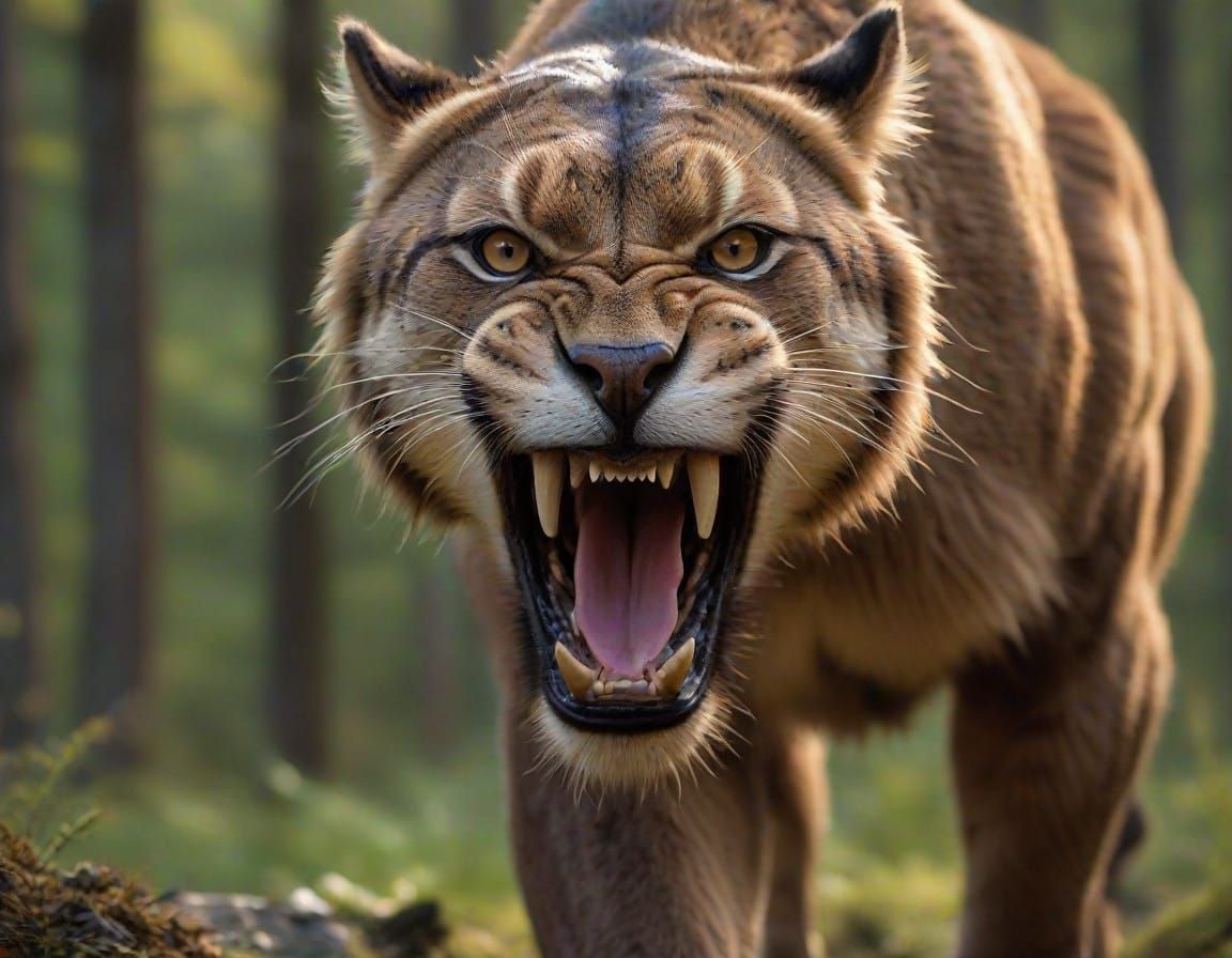 "Smilodon Stalks North America"  by @Swervin Ervin