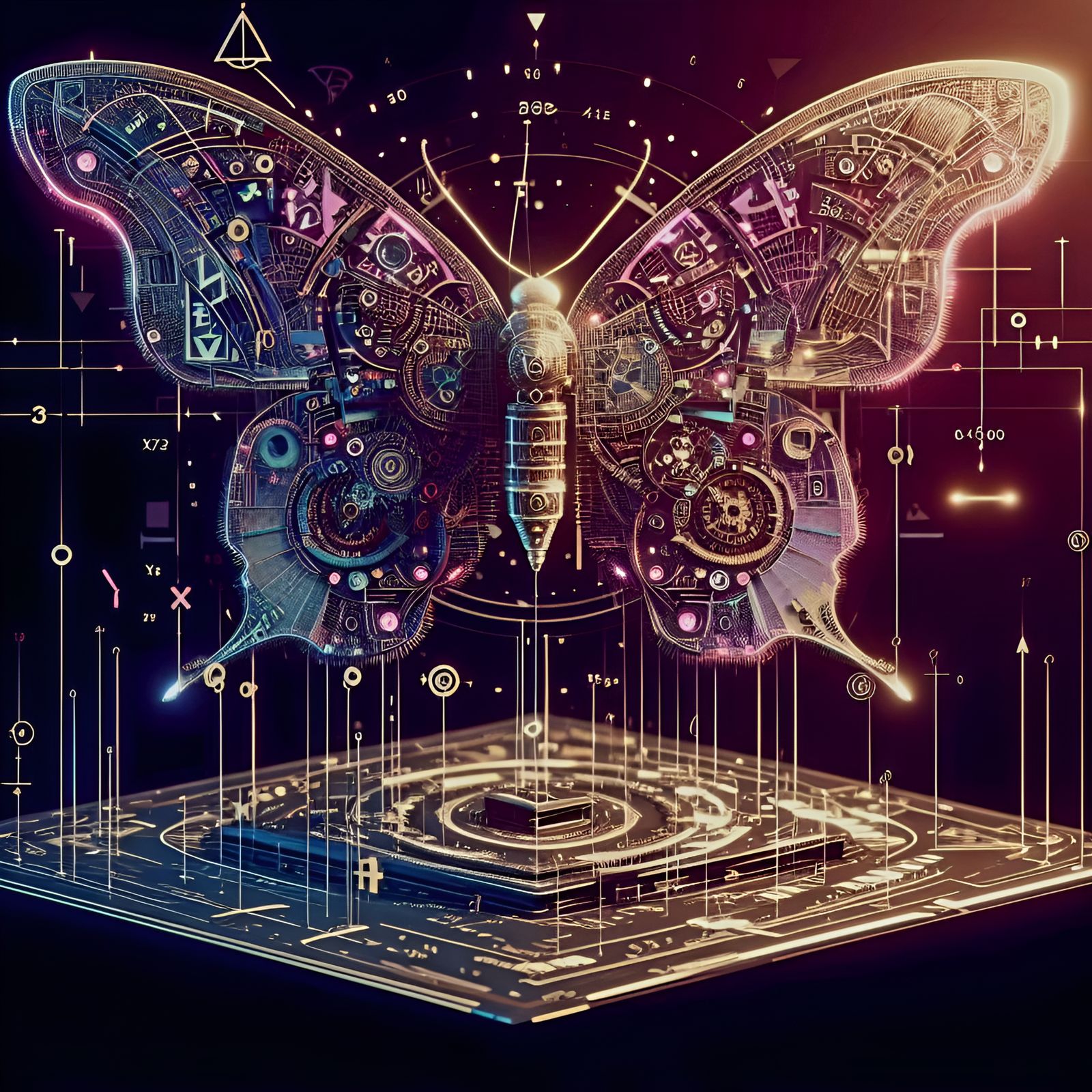 Butterfly Effect / Time Flies (DallE3, 23nov23) AI Generated Artwork NightCafe Creator