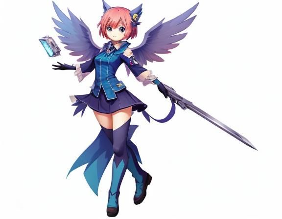 character with wing(cute art style)(character design)(whole ...