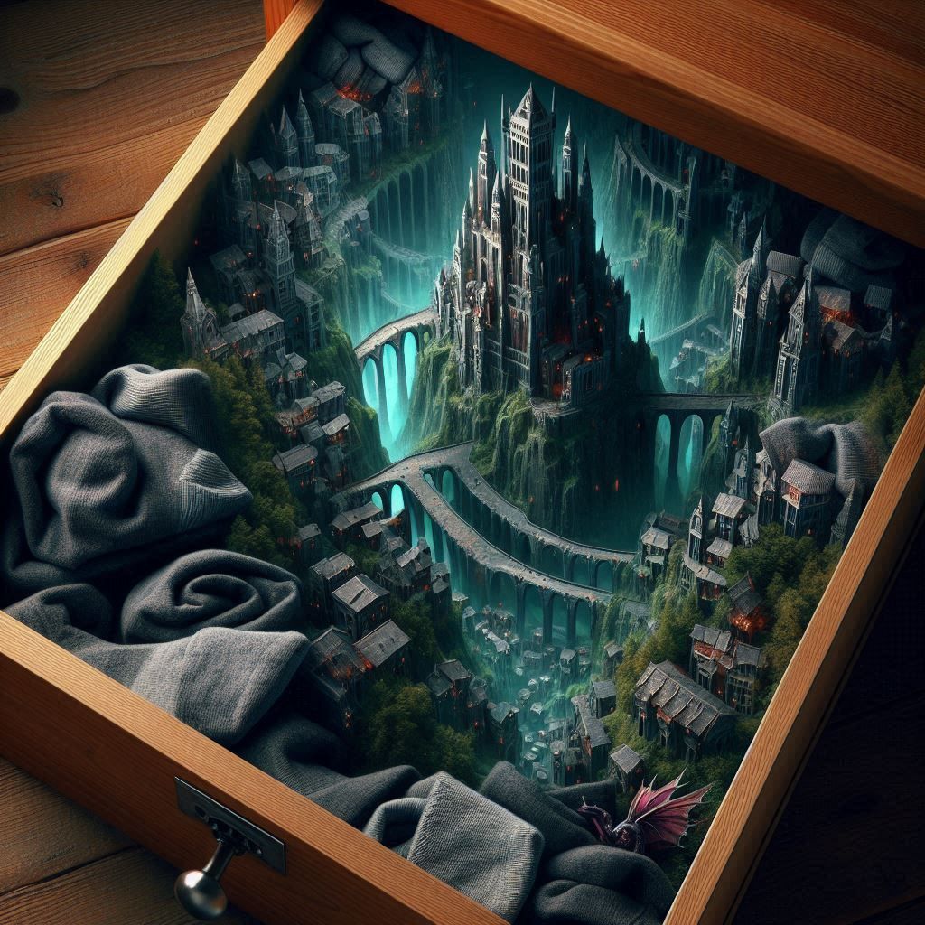 The dark realm of Sockmyre (the full kingdom takes up a whol...