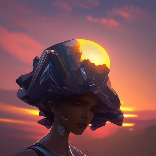 Crystal woman AI Generated Artwork NightCafe Creator