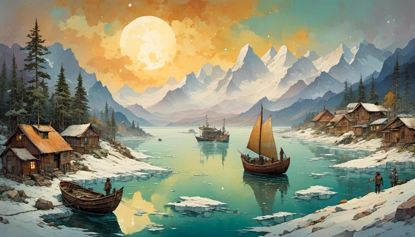 <lora:SciFae Serenity:1.0> Fishing boat with a wheelhouse in...