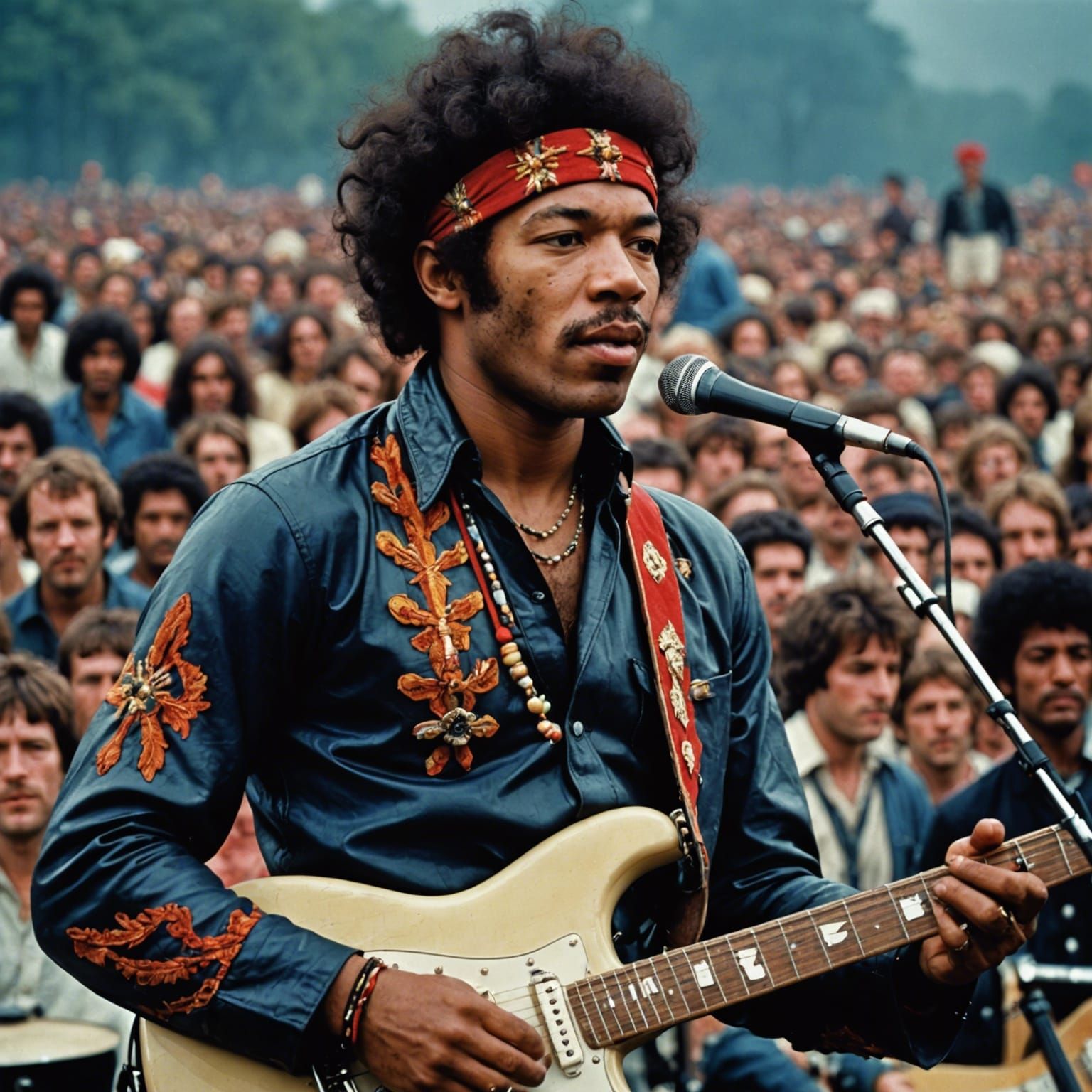 Jimi Hendrix at Woodstock  by @undefined
