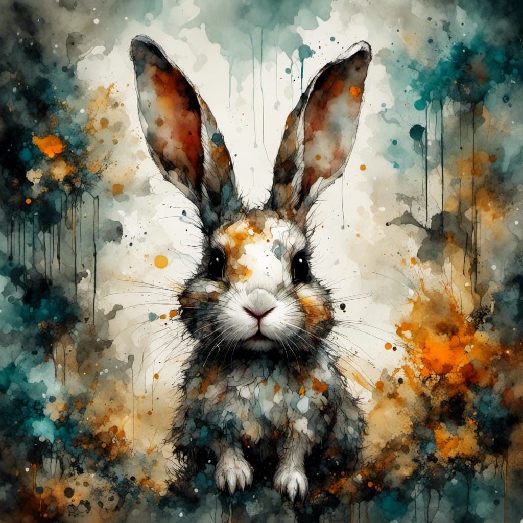 Piebald rabbit