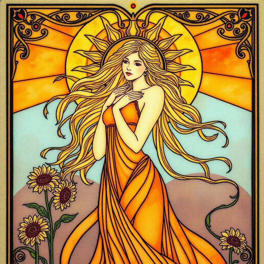 Art nouveau portrait